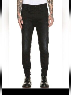 $558 R13 Black Drop Jeans 34